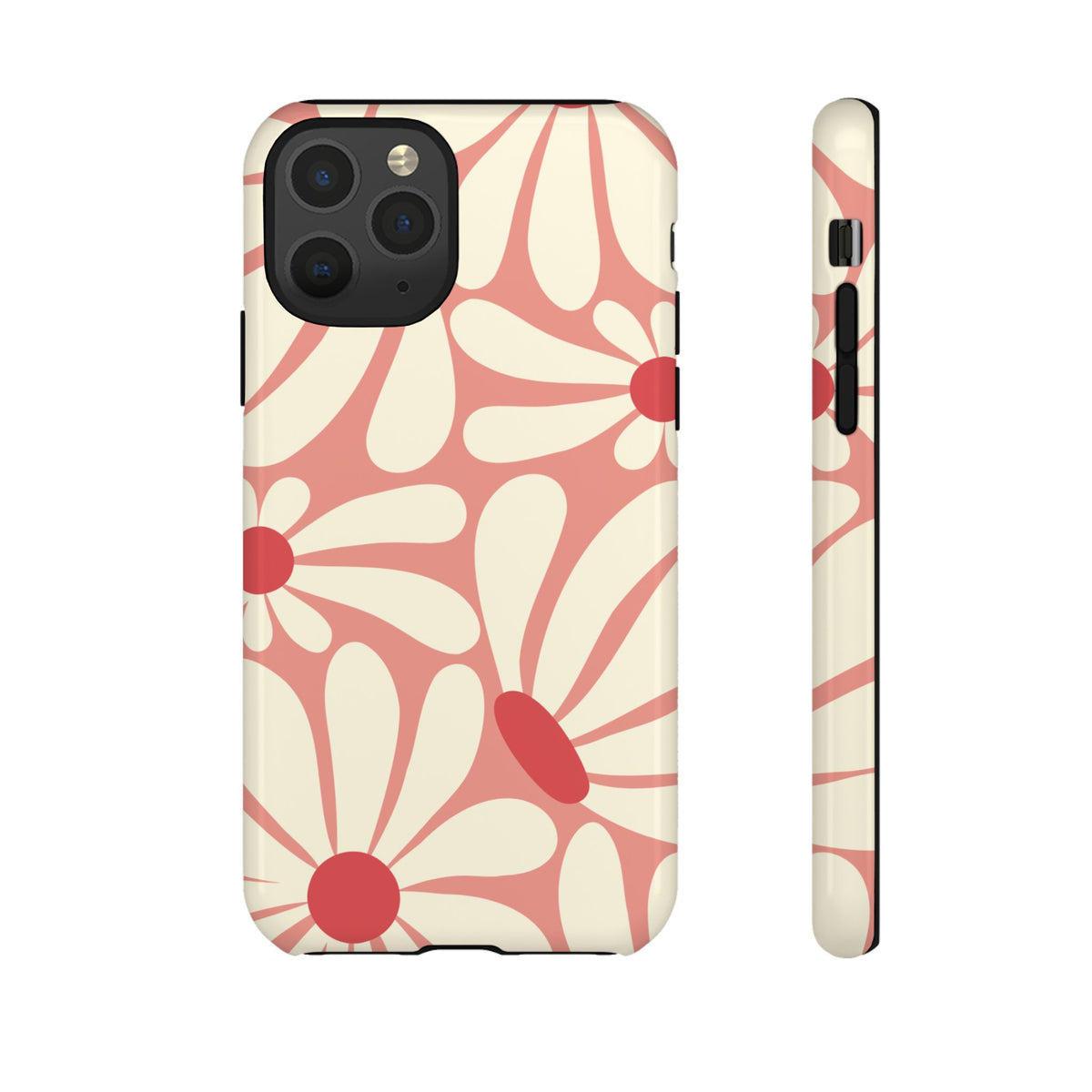 Cute Retro Pink Daisy Pattern Phone Case - Pink Phone Case - iPhone 11 Pro / Glossy