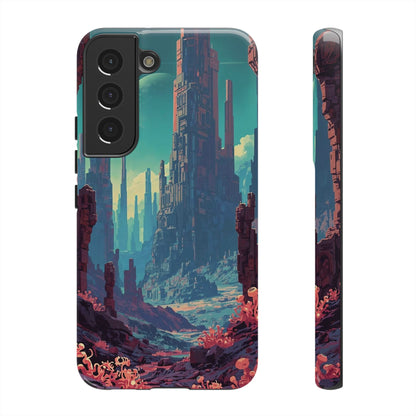 Alien Monolith Valley Sci-fi Phone Case - Pink Phone Case - Samsung Galaxy S22 / Glossy