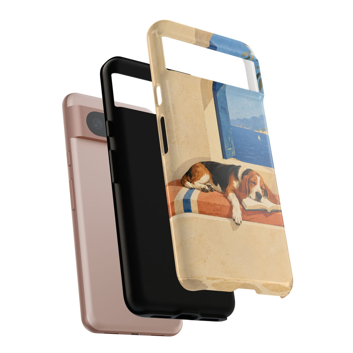 Basset Hound Unfinished Chapter Phone Case - Multicolor Phone Case