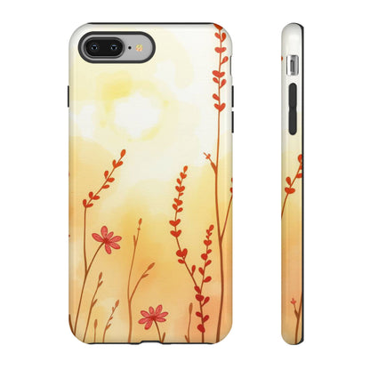 Boho Chic Watercolour Wildflower Dusk Pattern Phone Case - Multicolor Phone Case - iPhone 8 Plus / Glossy