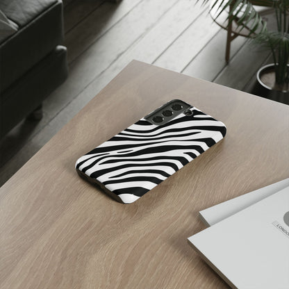 Modern Monochrome Zebra Print Phone Case