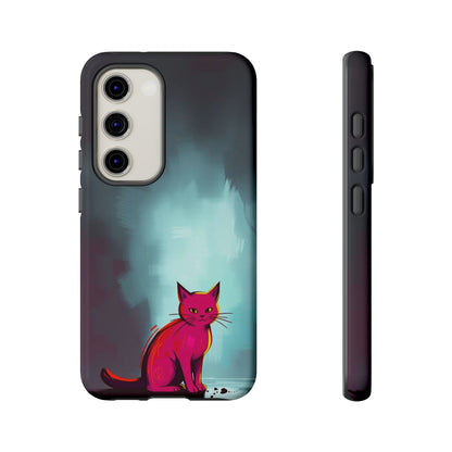 Pop Art Moody Cat Design Phone Case - Multicolor Phone Case - Samsung Galaxy S23 / Glossy