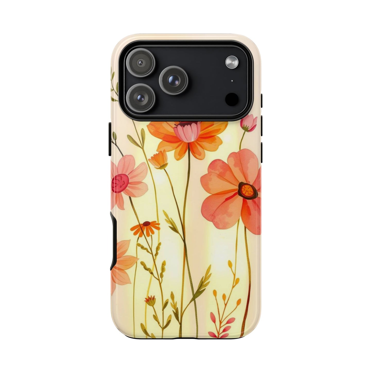 iPhone 17 Pro Max / Glossy Phone Case - Watercolour Bunch of Wildflowers Design Phone Case