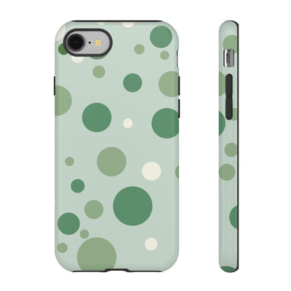 iPhone 8 / Glossy Phone Case - ’Bold Green Dot Pattern’ Phone Case
