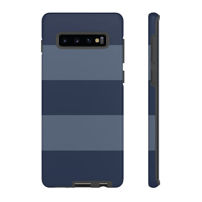 Dark Blue Horizontal Stripe Pattern Phone Case - Blue Phone Case