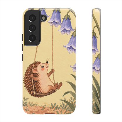 Whimsical Buttercream Hedgehog and Bluebell Phone Case - Yellow Phone Case - Samsung Galaxy S22 / Glossy