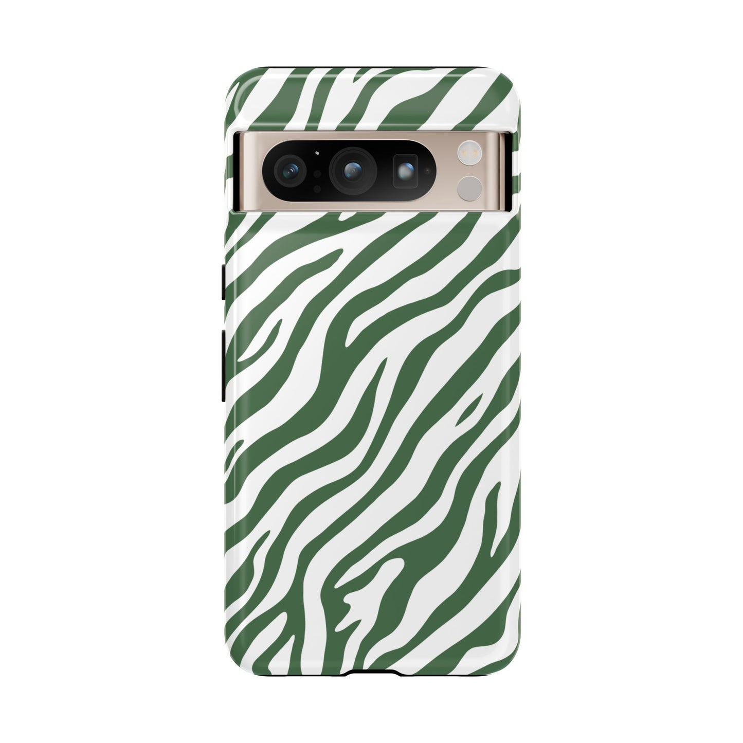Stylish Sage Zebra Print Phone Case