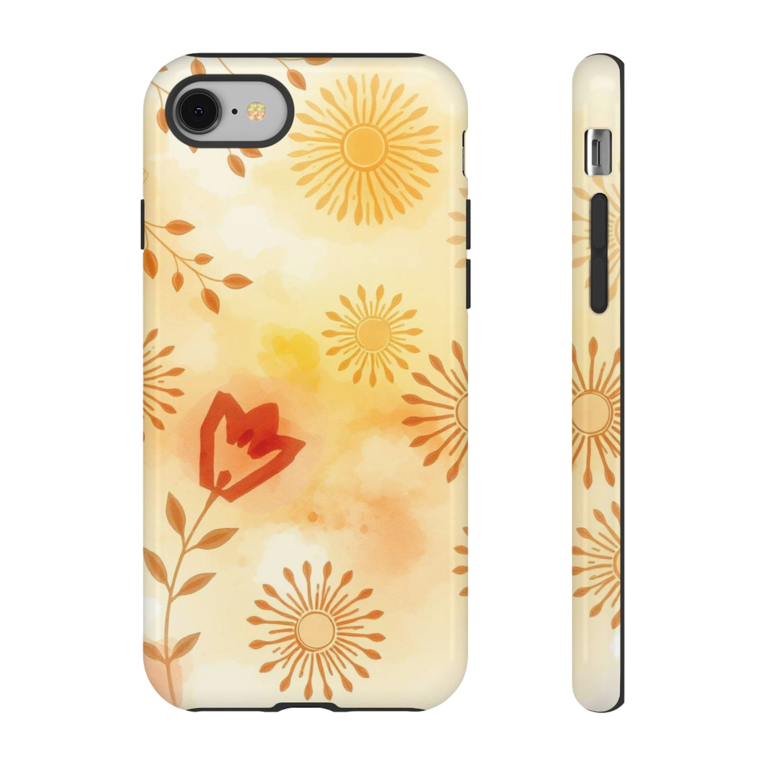 iPhone 8 / Glossy Phone Case - Boho Chic Watercolour Pattern Phone Case