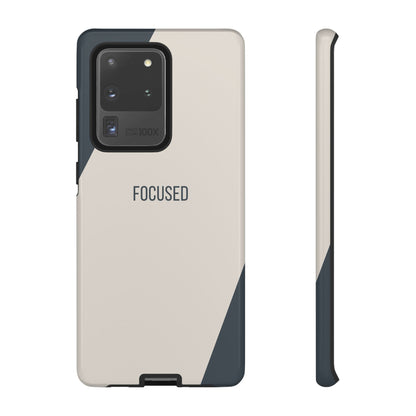 Samsung Galaxy S20 Ultra / Glossy Phone Case - Sassy Statement Case ’Focused’ in Beige & Blue