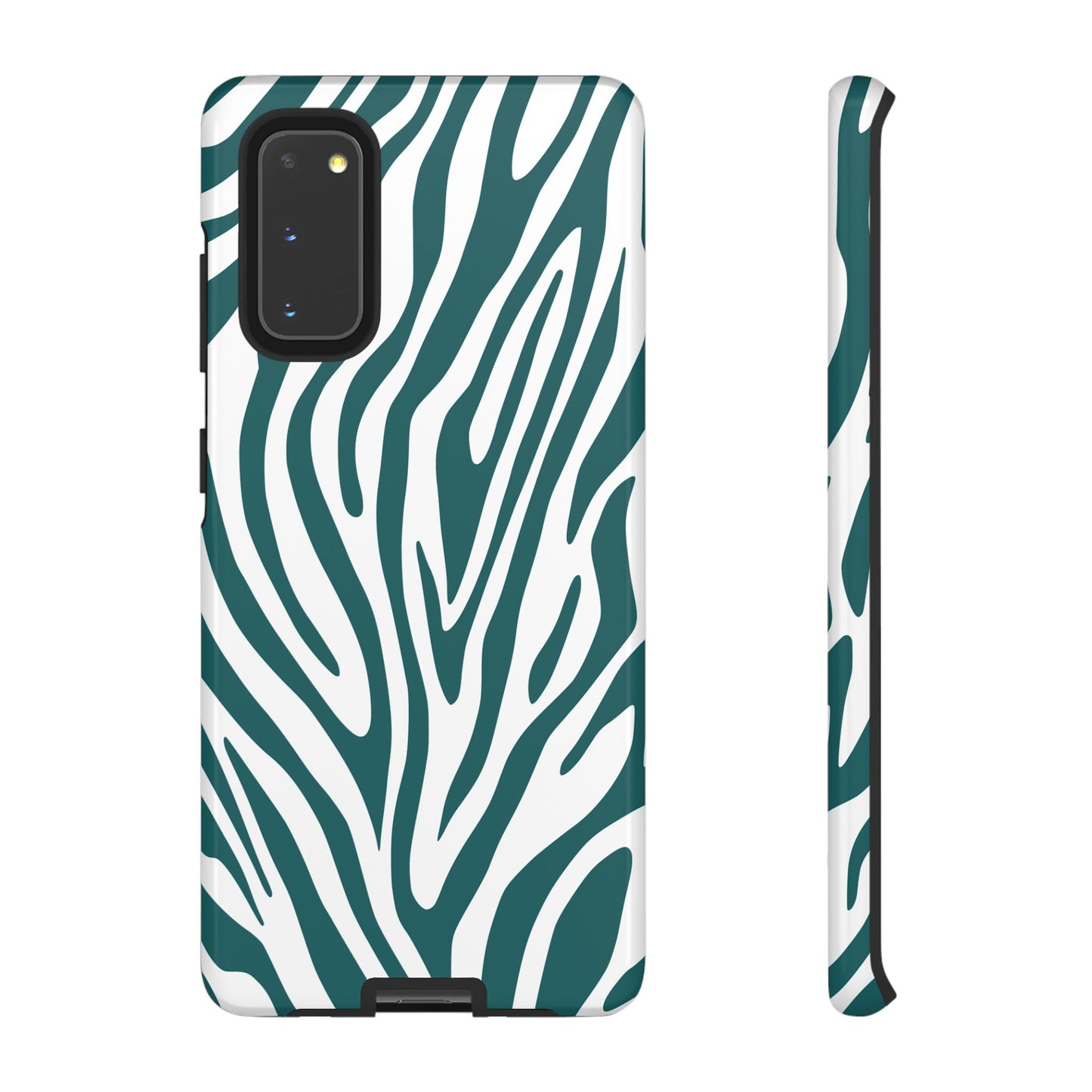 Graphic Teal Tiger Print Phone Case