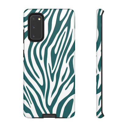 Graphic Teal Tiger Print Phone Case