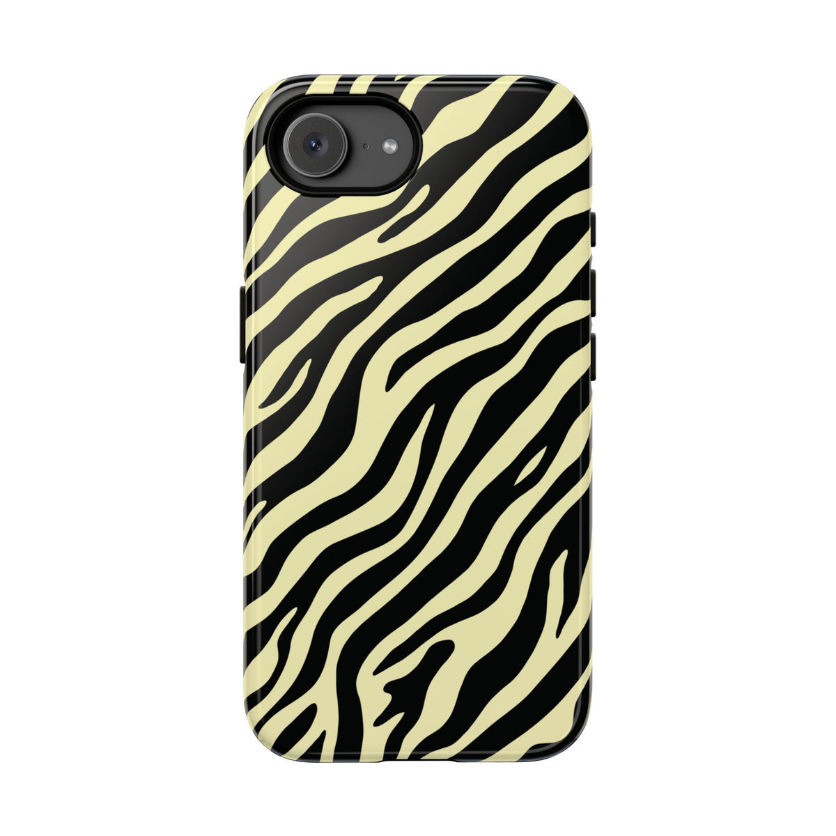 Stylish Neutral Zebra Print Phone Case - Black Phone Case - iPhone 17e / Glossy