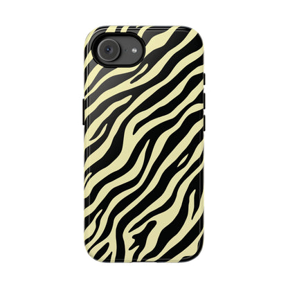 Stylish Neutral Zebra Print Phone Case - Black Phone Case - iPhone 17e / Glossy