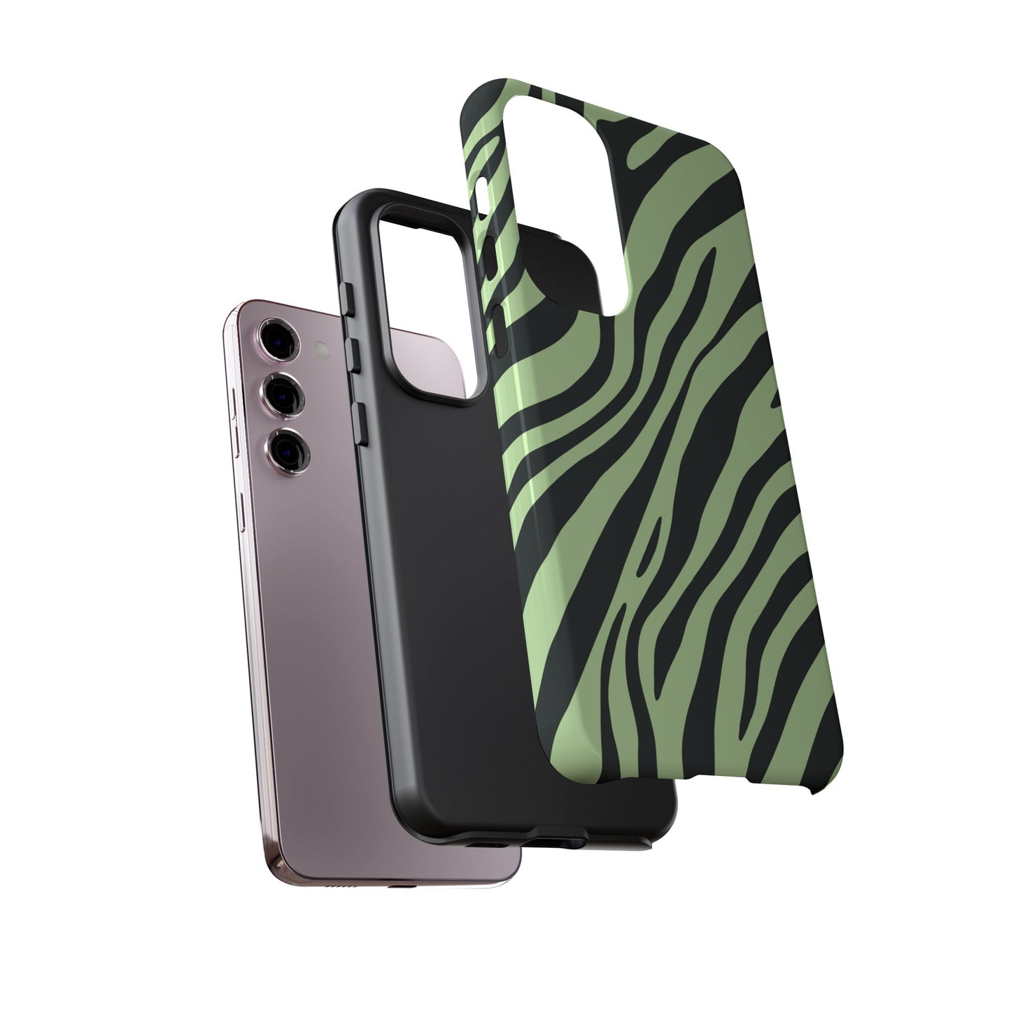 Modern Mint Zebra Print Phone Case
