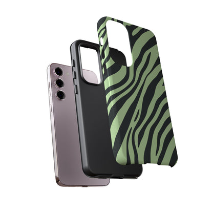 Modern Mint Zebra Print Phone Case