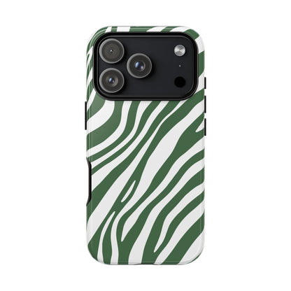 Modern Sage Zebra Print Phone Case