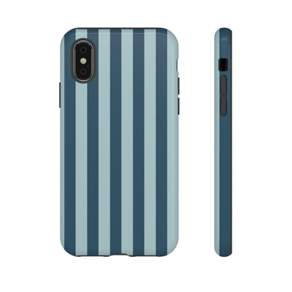 iPhone X / Glossy Phone Case - ’Blue Stripe Pattern’ Phone Case