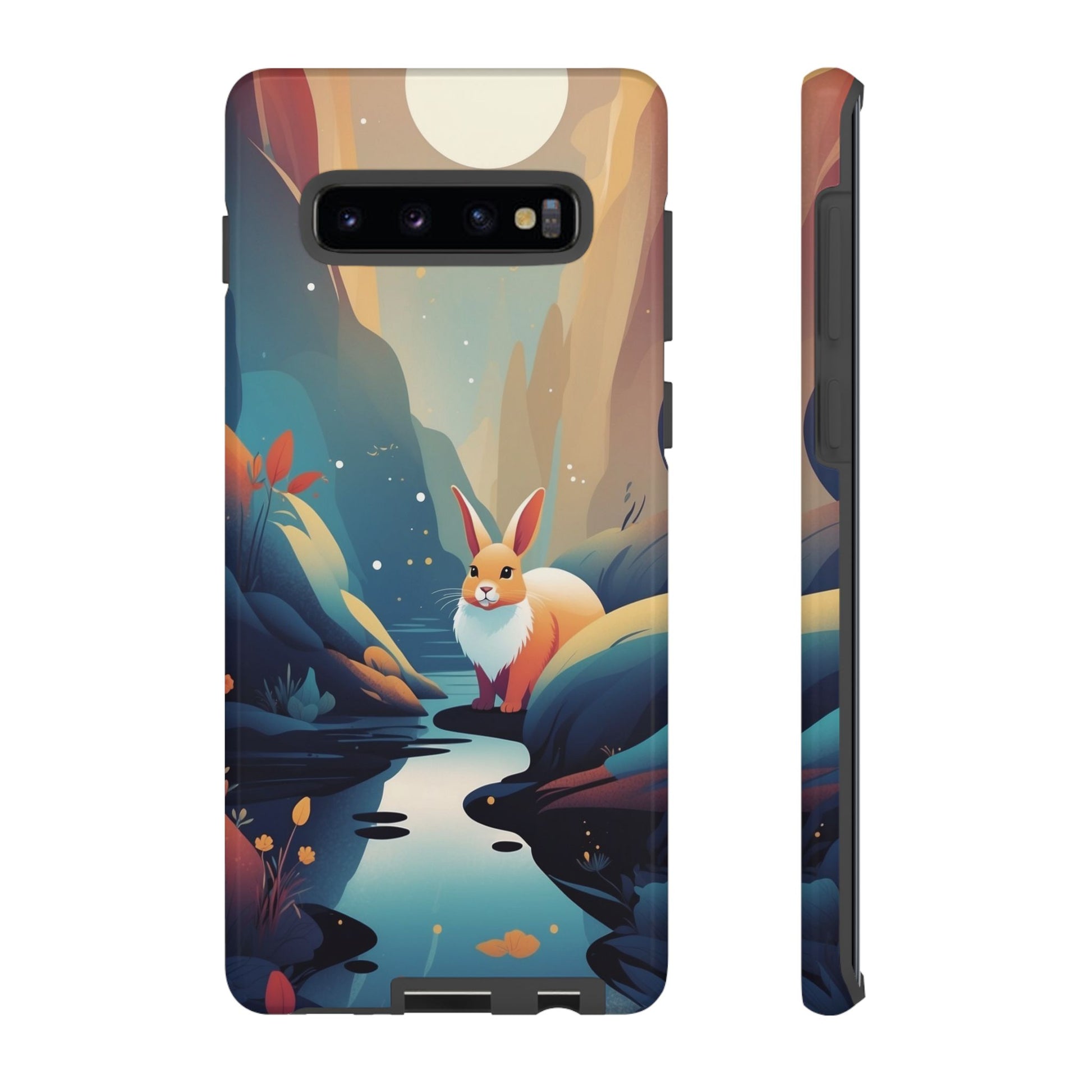 Stylised Rabbit Design Phone Case - Multicolor Phone Case - Samsung Galaxy S10 Plus / Glossy