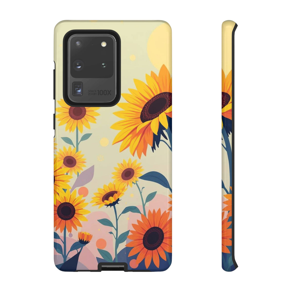 Modern Flat Sunflower Design Phone Case - Multicolor Phone Case - Samsung Galaxy S20 Ultra / Glossy