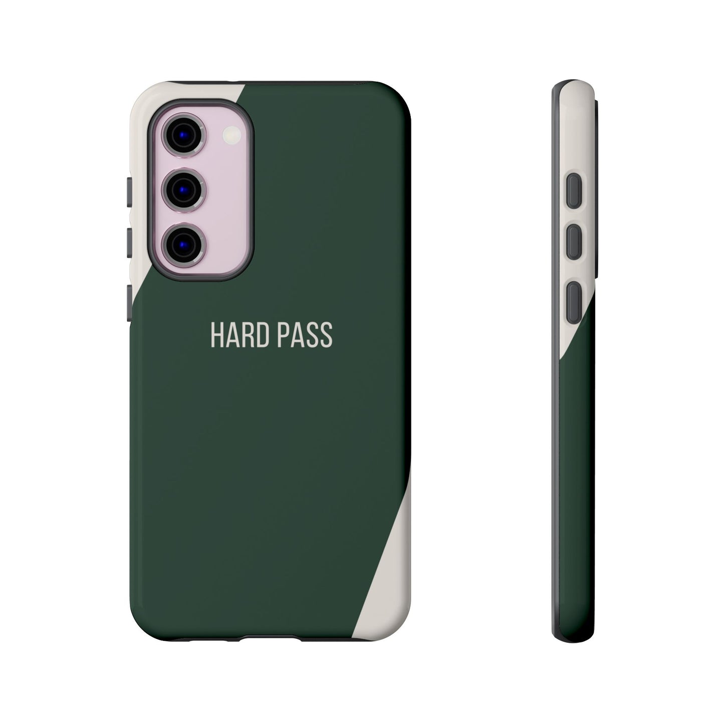 Samsung Galaxy S23 Plus / Glossy Phone Case - Sassy Statement Case ’Hard Pass’ in Green & White