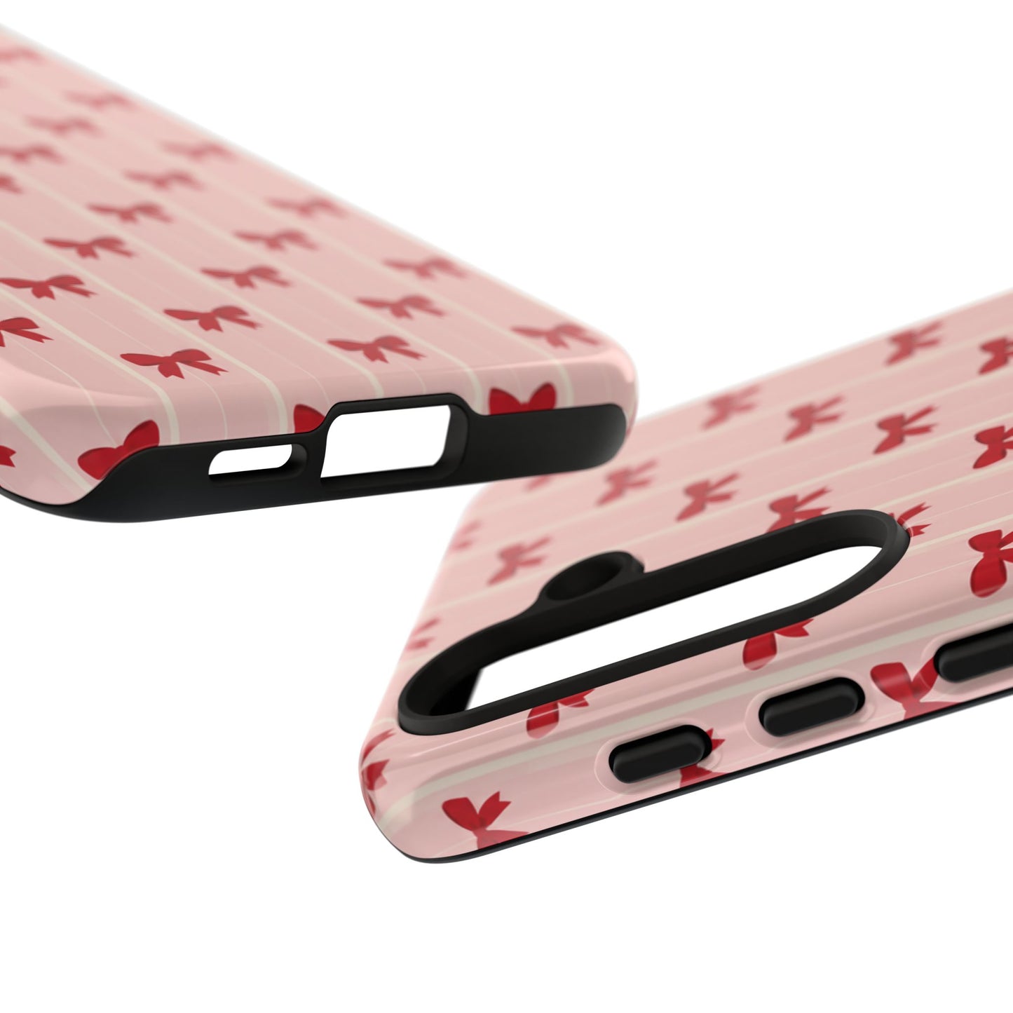 Retro Cherry Red Bow Pattern Phone Case