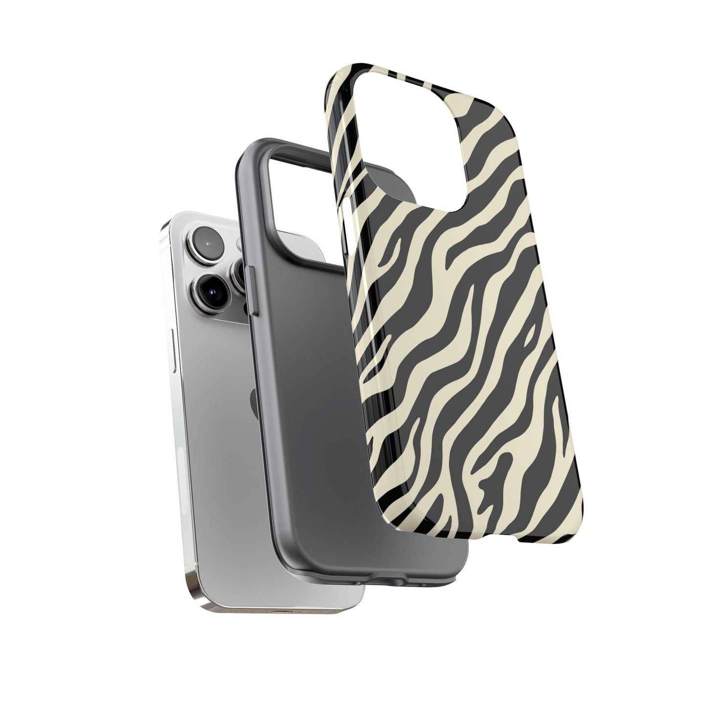 Chic Ivory Zebra Print Phone Case
