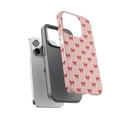 Retro Cherry Red Bow Pattern Phone Case