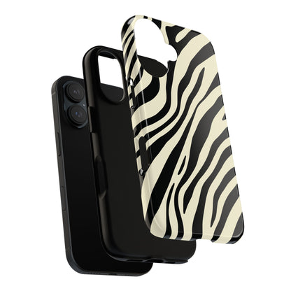 Modern Neutral Zebra Print Phone Case