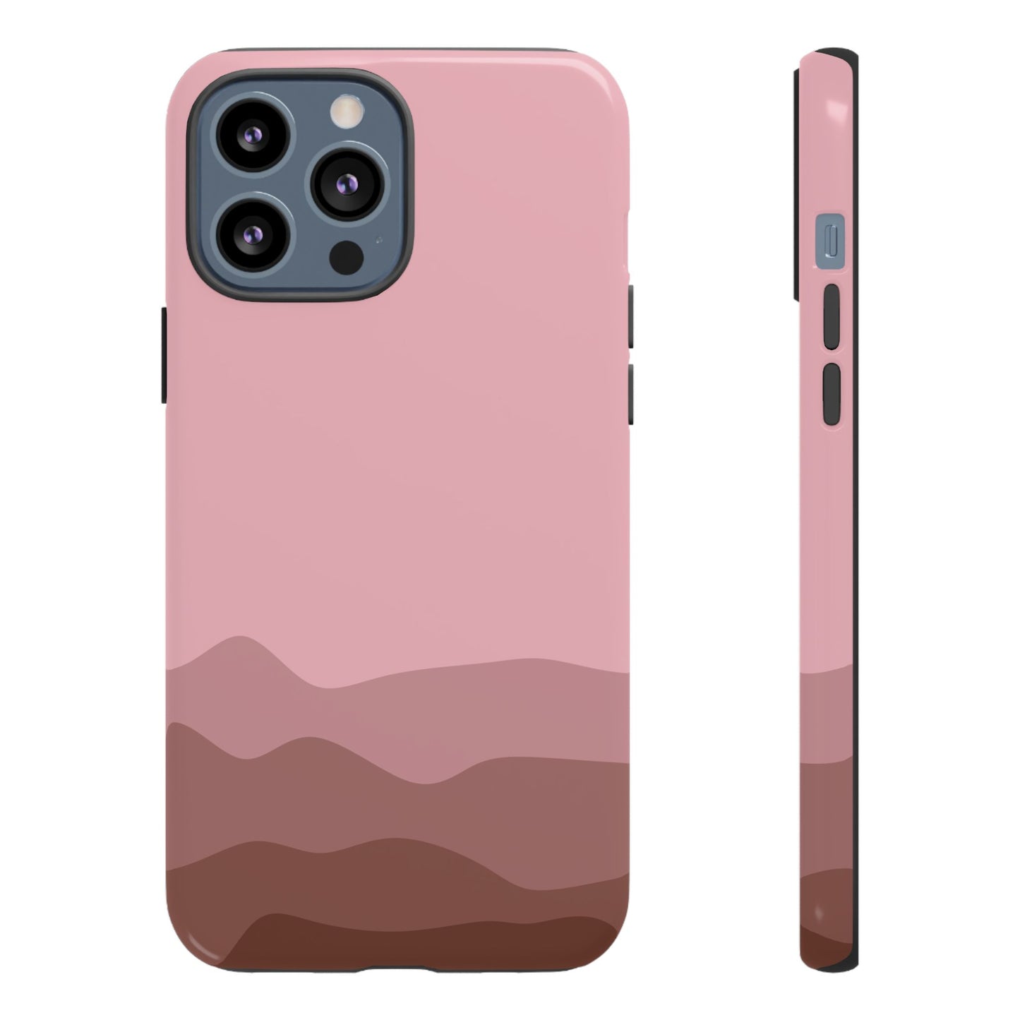 Pink Abstract Waves Protective Phone Case - Pink Phone Case - iPhone 13 Pro Max / Glossy