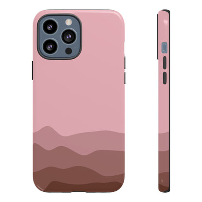 Pink Abstract Waves Protective Phone Case - Pink Phone Case - iPhone 13 Pro Max / Glossy