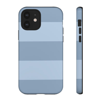 Light Blue Horizontal Stripe Pattern Phone Case - Blue Phone Case - iPhone 12 / Glossy