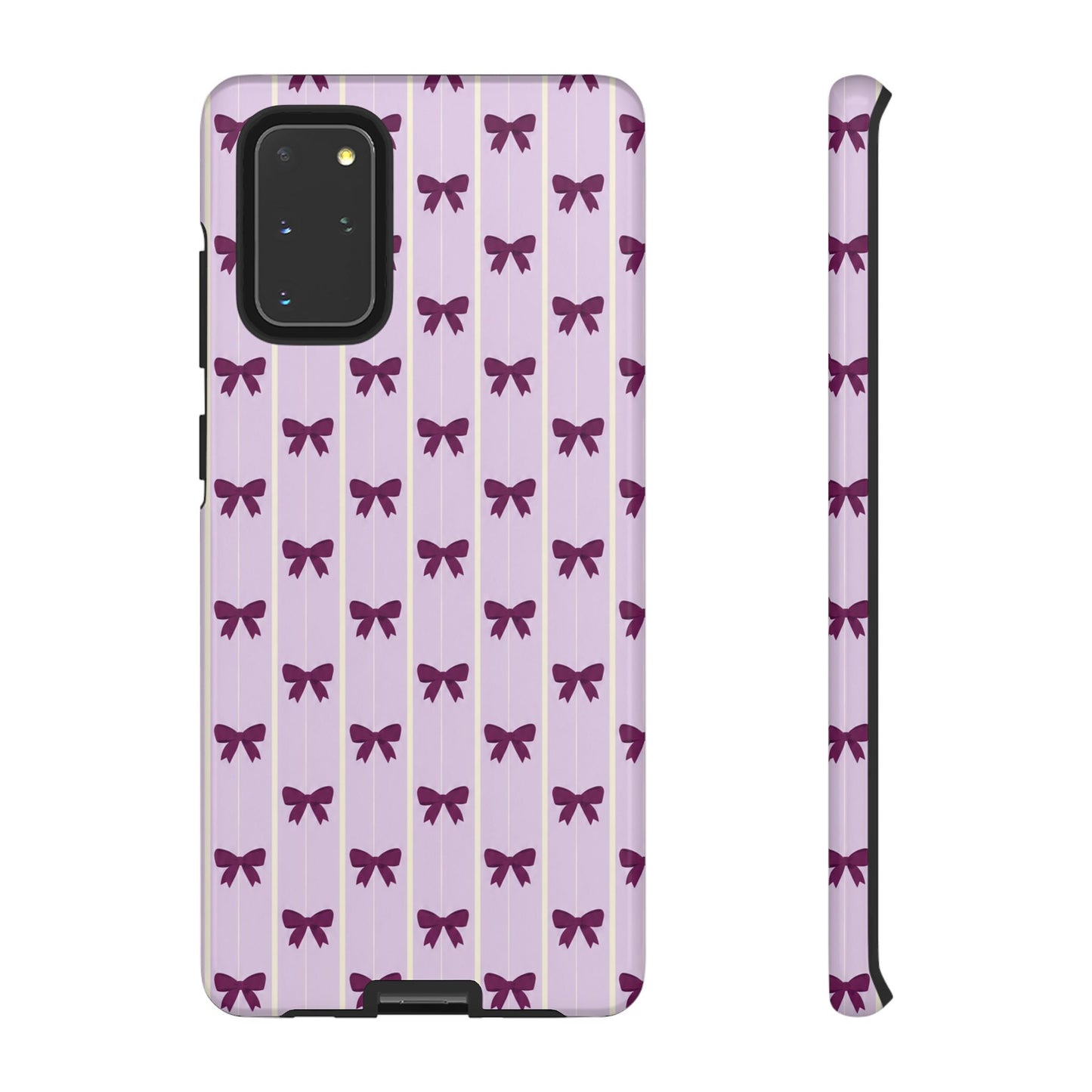 Retro Plum Purple Bow Pattern Phone Case