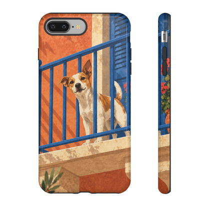 Jack Russell Terrier Balcony Busybody Phone Case - Multicolor Phone Case - iPhone 8 Plus / Glossy