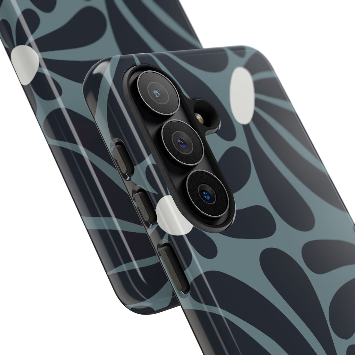 Retro Navy Blue & White Daisy Pattern Phone Case - Blue Phone Case