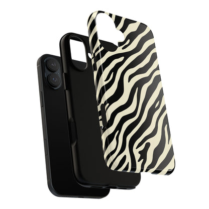 Chic Ivory Zebra Print Phone Case