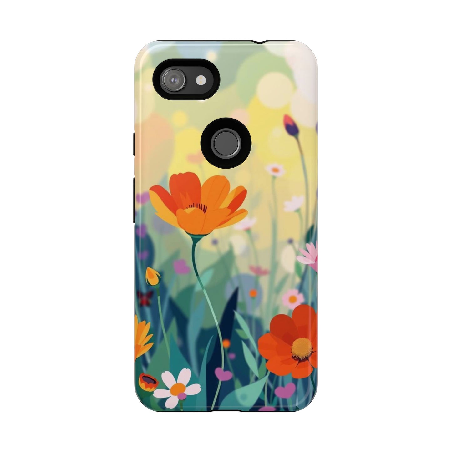 Pop Art Style Wildflower Design Phone Case
