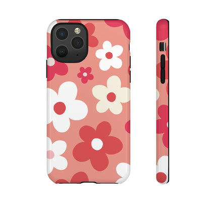 iPhone 11 Pro / Glossy Phone Case - ’Pink Daisy Pattern’ Phone Case
