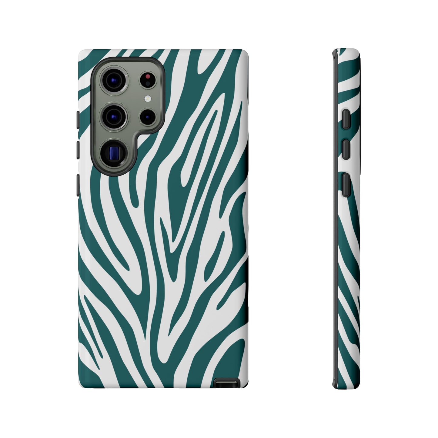 Graphic Teal Tiger Print Phone Case