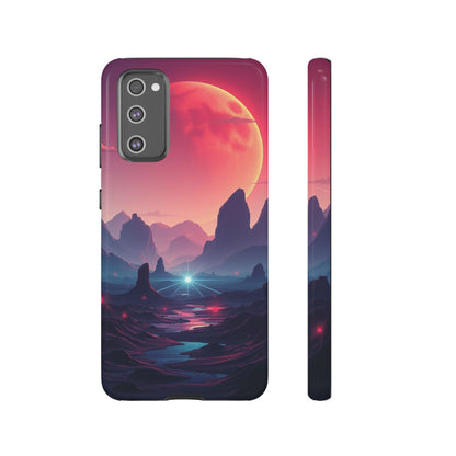 Samsung Galaxy S20 FE / Glossy Phone Case - Alien Moon Landscape Design Phone Case