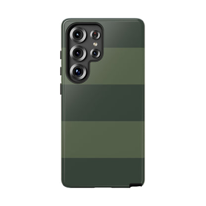 Samsung Galaxy S25 Ultra / Glossy Phone Case - Green Horizontal Stripe Pattern Phone Case