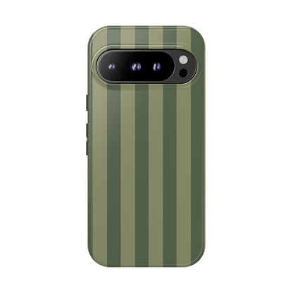 Green Stripe Pattern Phone Case - Green Phone Case - Google Pixel 9 Pro / Glossy
