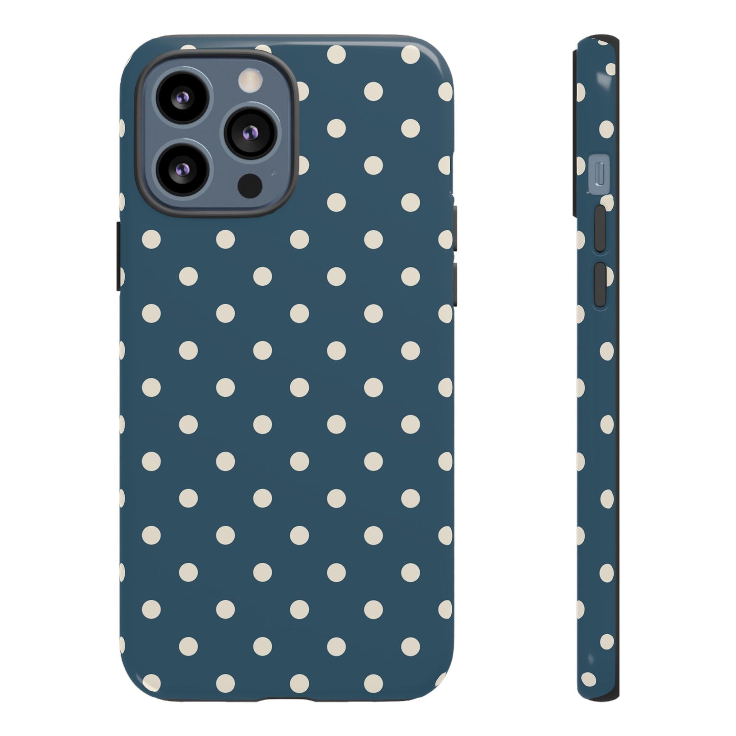 Blue & White Dot Pattern Phone Case
