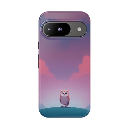 Google Pixel 9 / Glossy Phone Case - Watercolour Owl & Cloud Design Phone Case