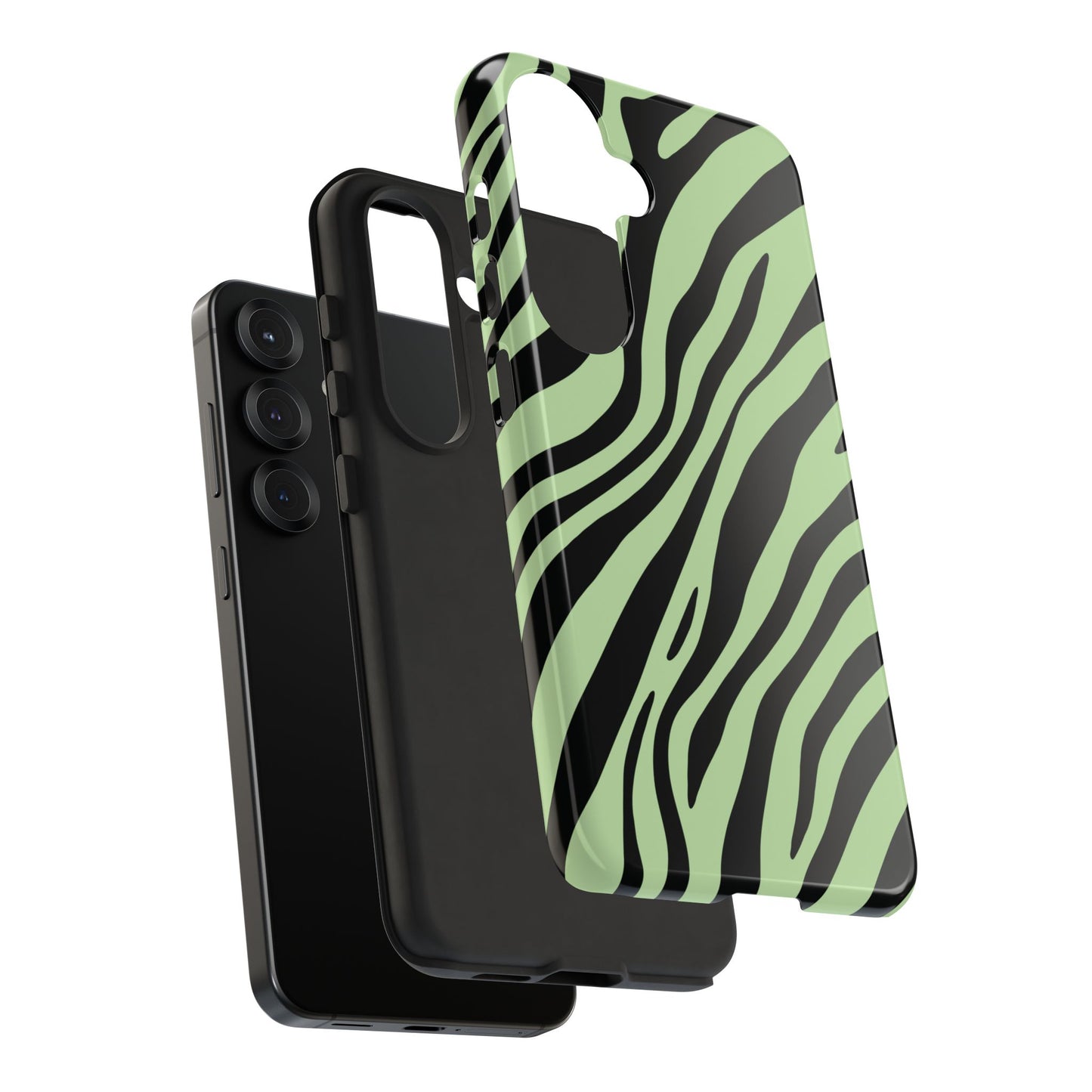 Modern Mint Zebra Print Phone Case