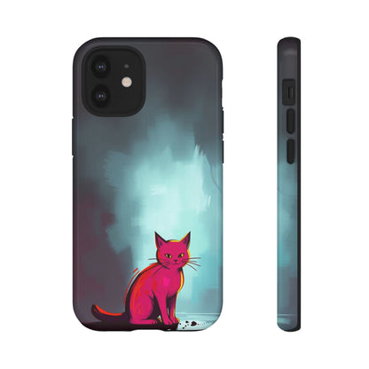 Pop Art Moody Cat Design Phone Case - Multicolor Phone Case - iPhone 12 Mini / Glossy