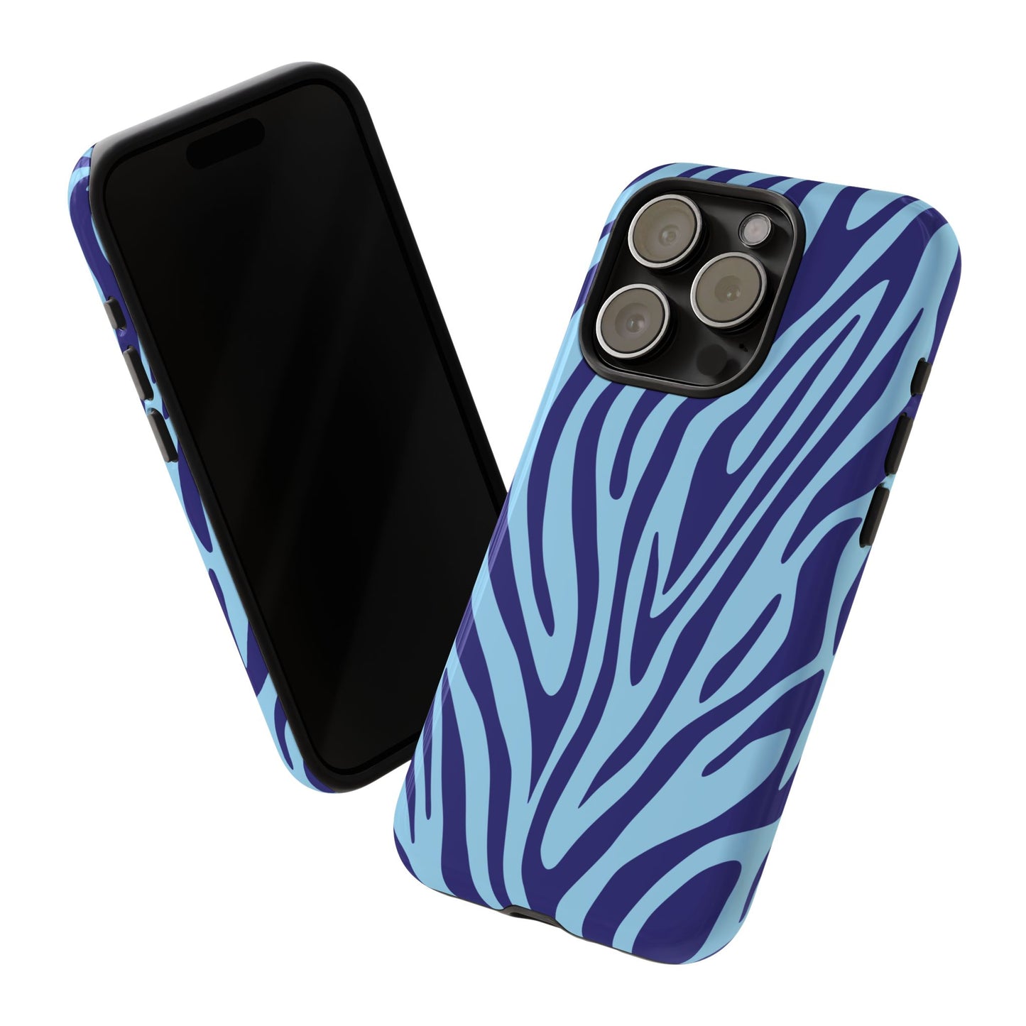 Boutique Sky Blue Tiger Print Phone Case