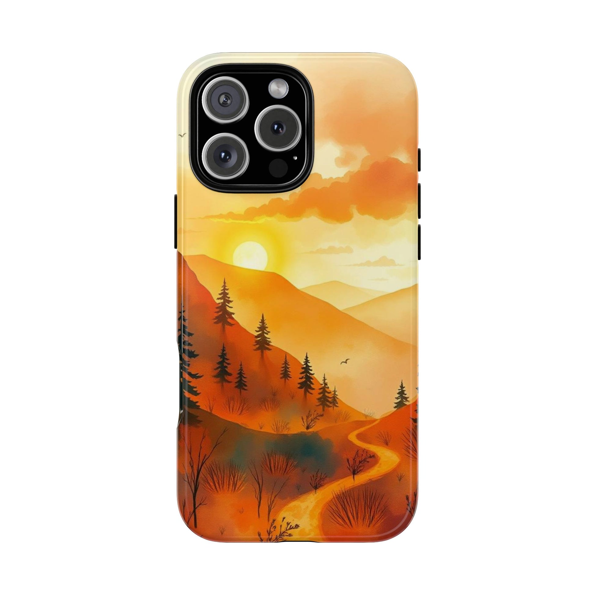Golden Sunset Design Phone Case - Multicolor Phone Case - iPhone 16 Pro Max / Glossy
