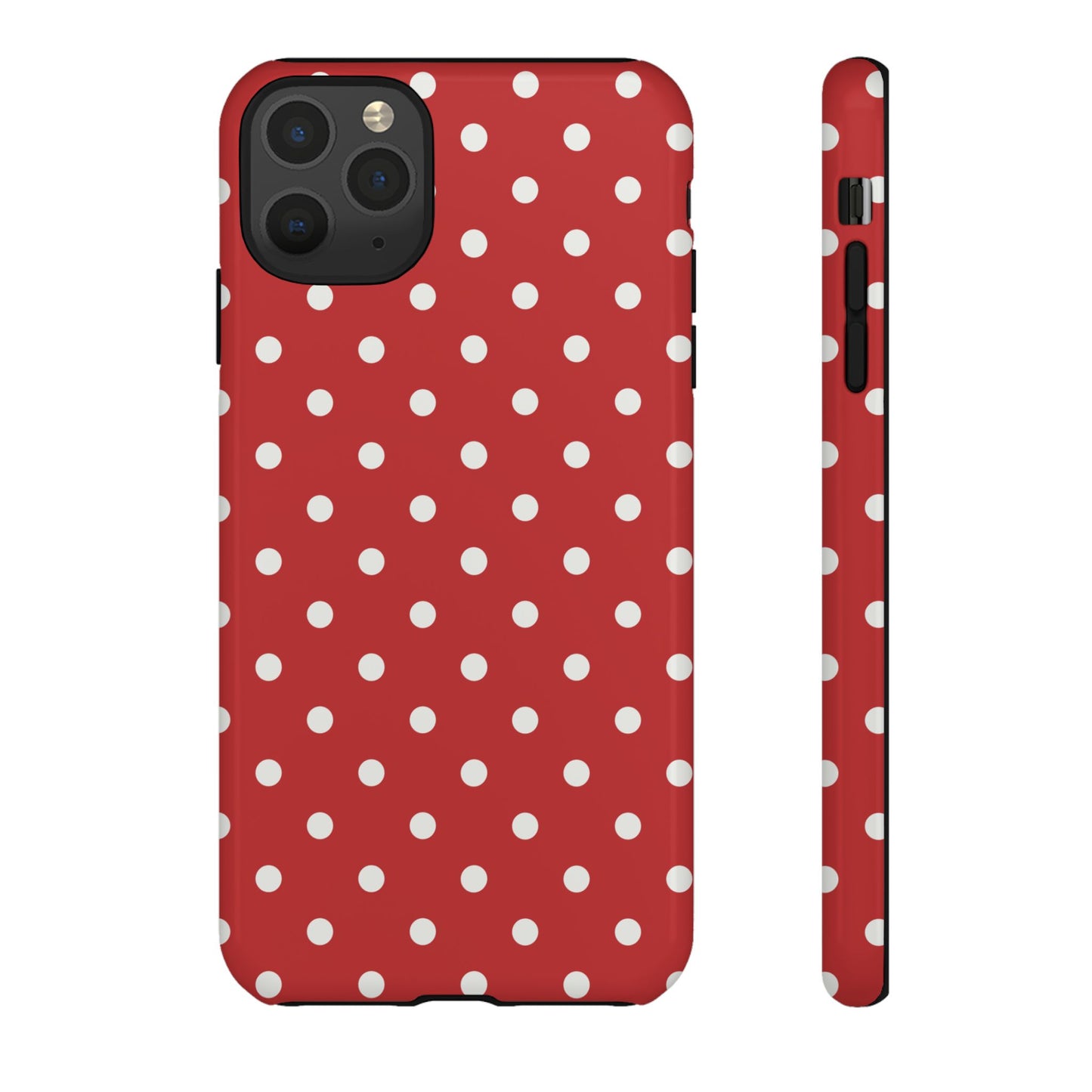 Red with White Dot Pattern Phone Case
