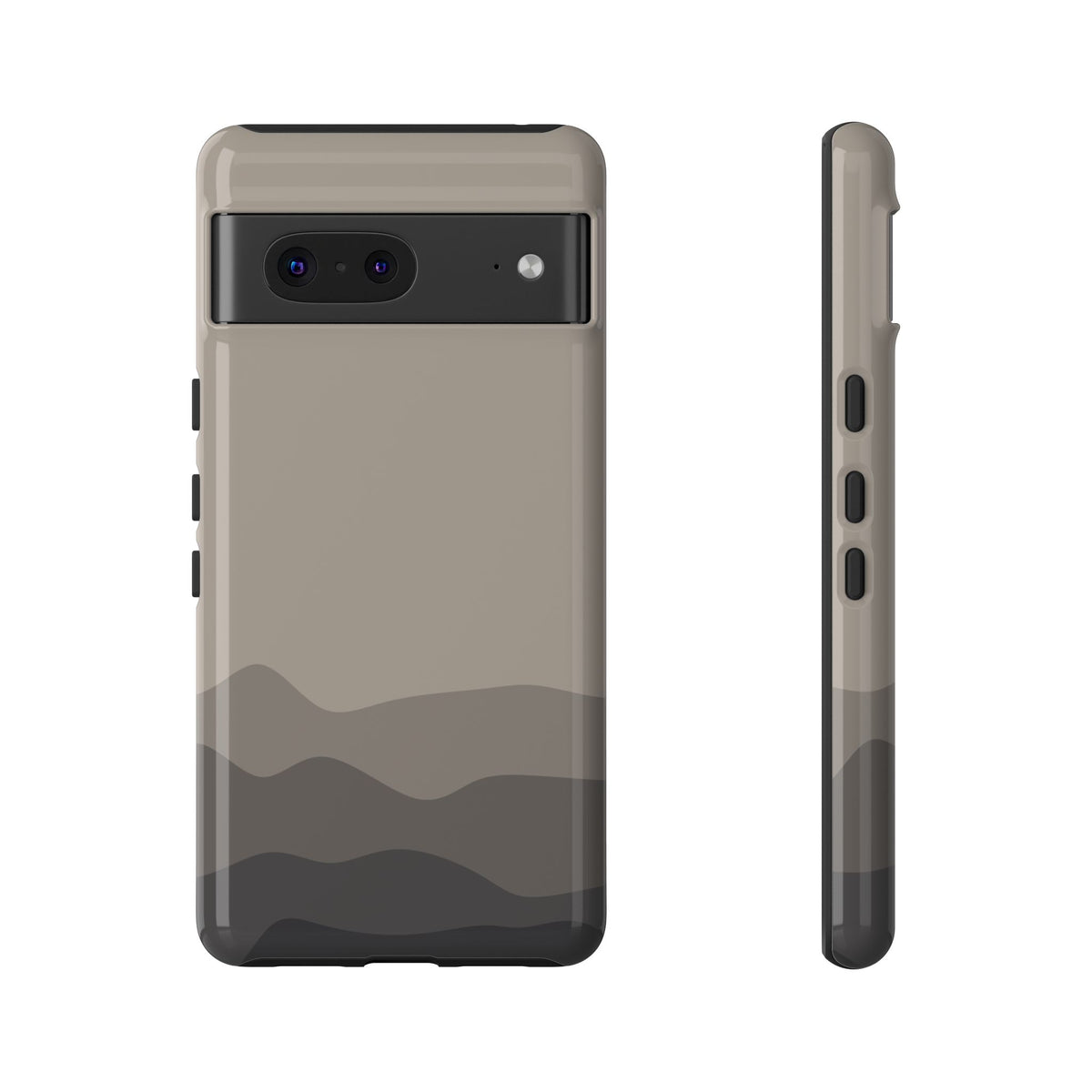 Beige Abstract Waves Protective Phone Case - Beige Phone Case - Google Pixel 7 / Glossy