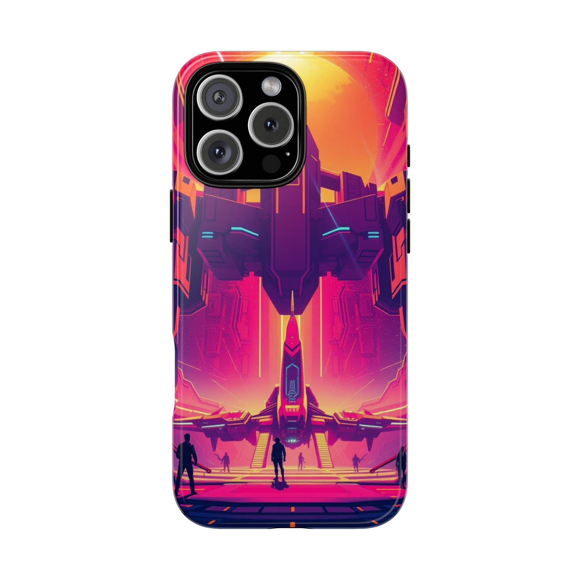 Alien Landing Pad Design Phone Case - Multicolor Phone Case - iPhone 16 Pro Max / Glossy